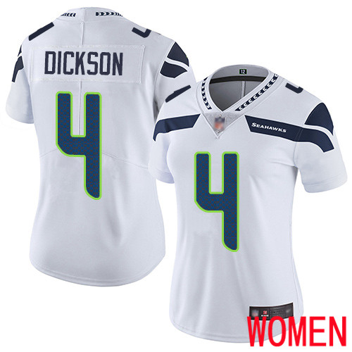 Seattle Seahawks Limited White Women Michael Dickson Road Jersey NFL Football #4 Vapor Untouchable->youth nfl jersey->Youth Jersey